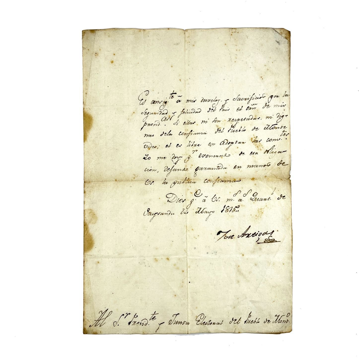 Documento José Artigas