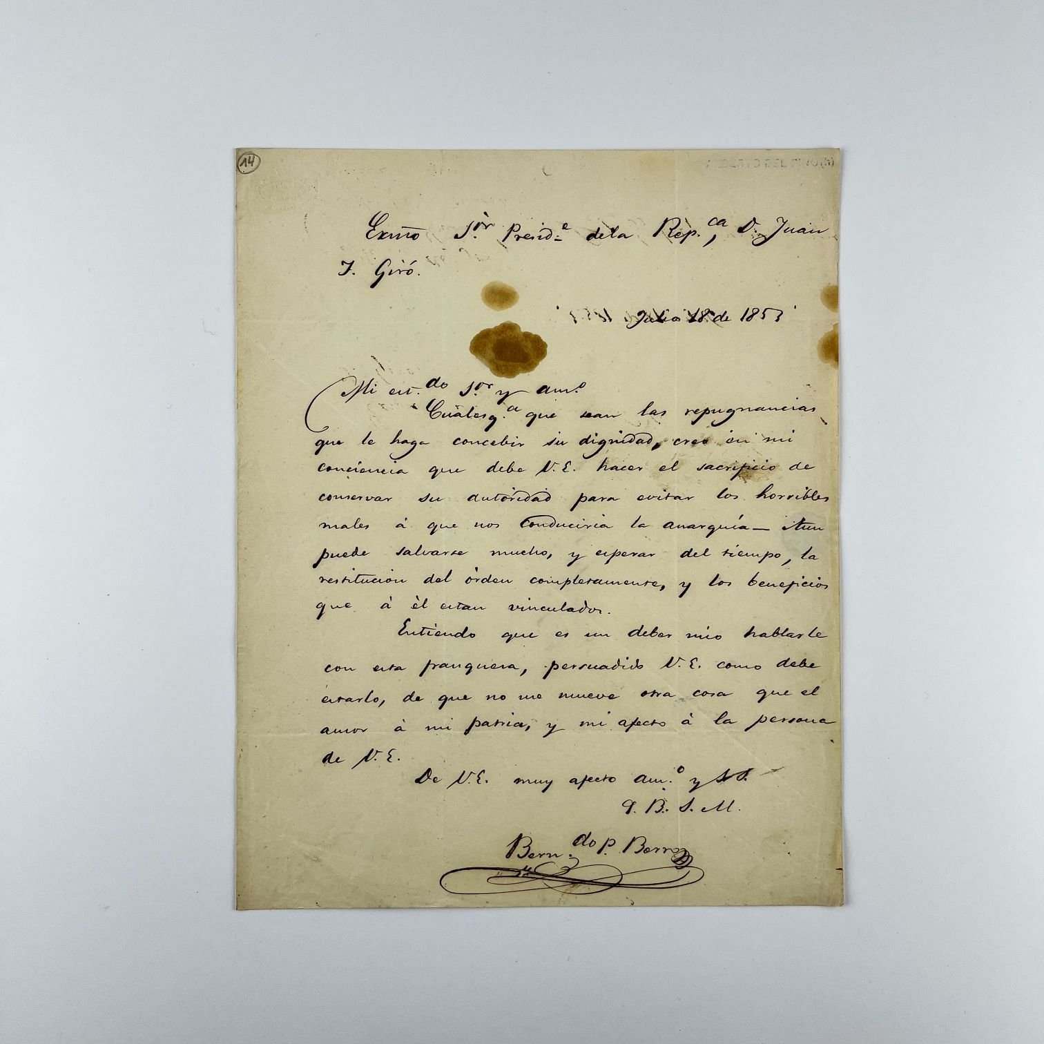 Documento Bernardo Berro