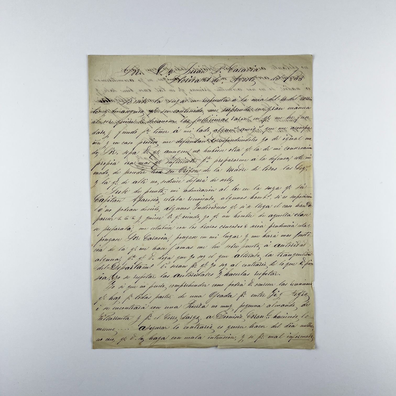 Tres cartas manuscritas