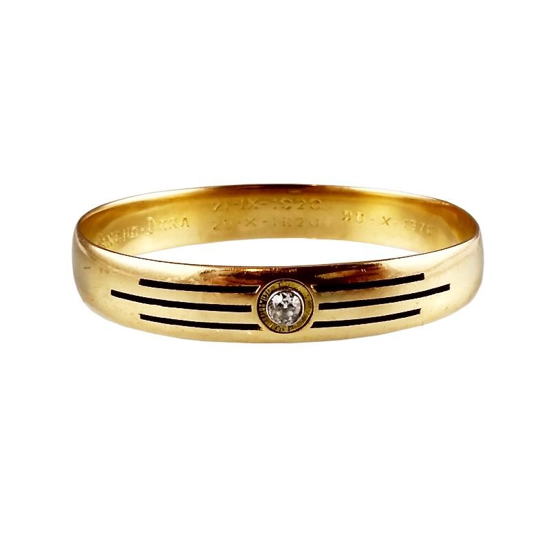 Pulsera oro 18 K, brillante y esmalte