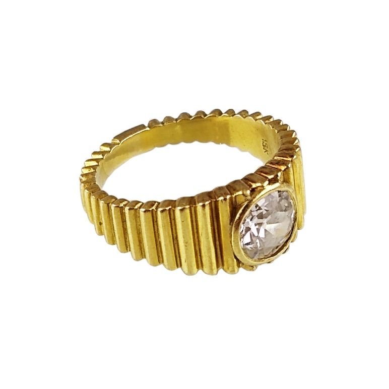 Anillo oro 18 K y brillante