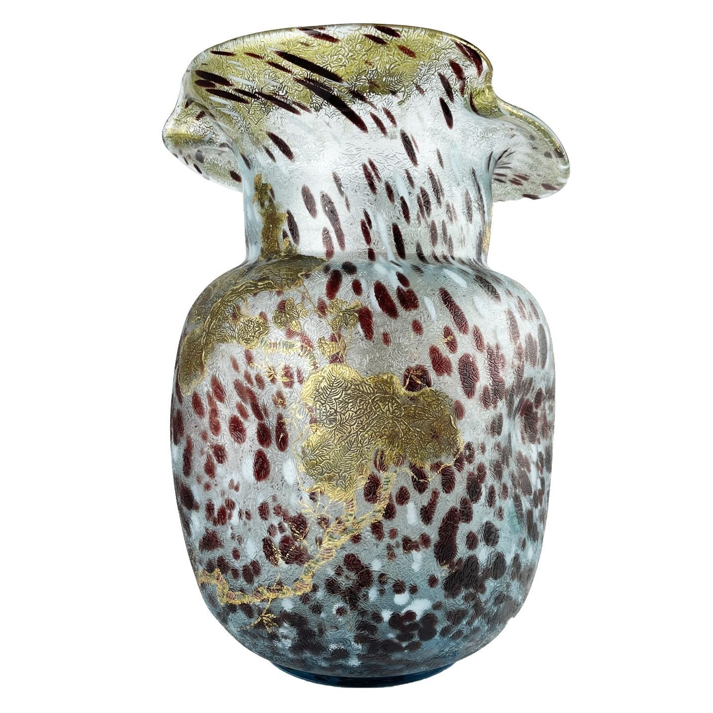 Florero italiano en cristal Murano