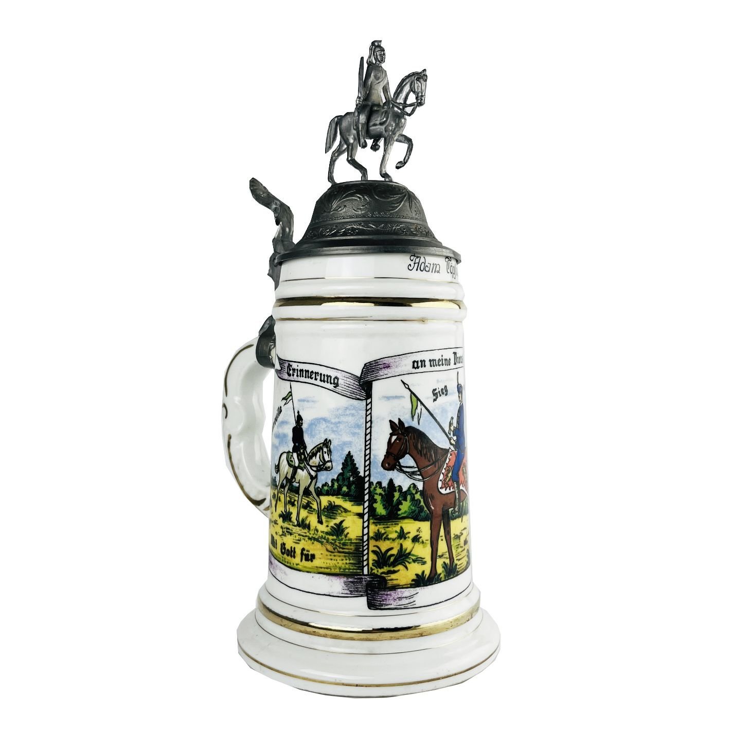 Tankard alemán en porcelana