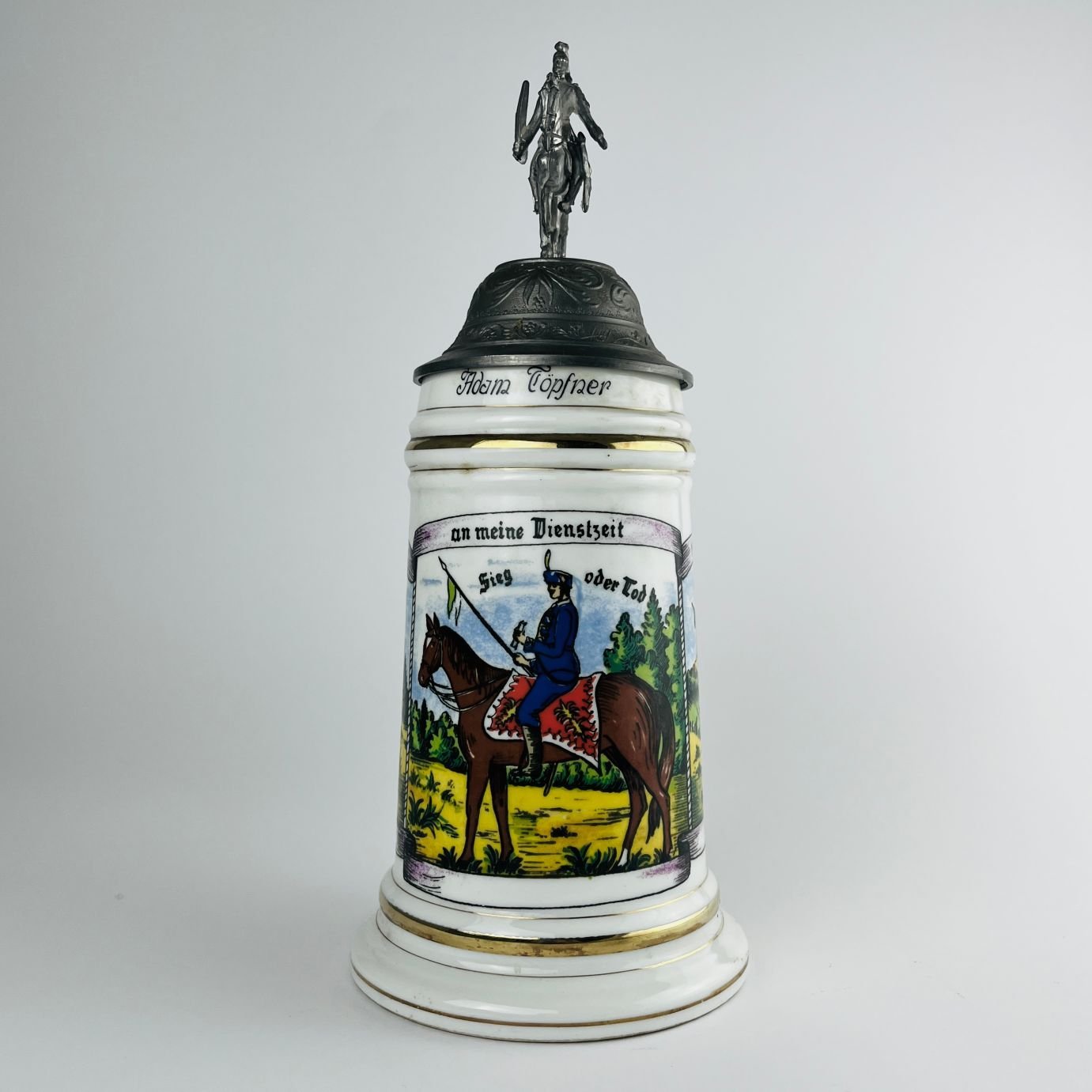 Tankard alemán en porcelana - Imagen 3