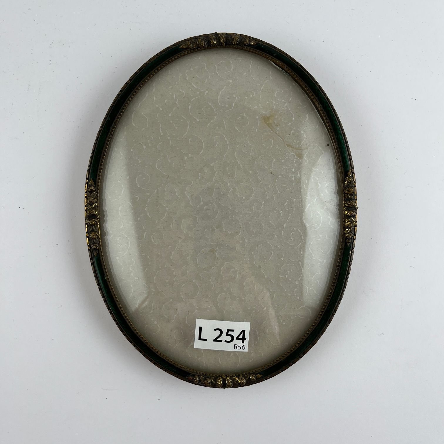 Portarretratos en bronce y esmalte