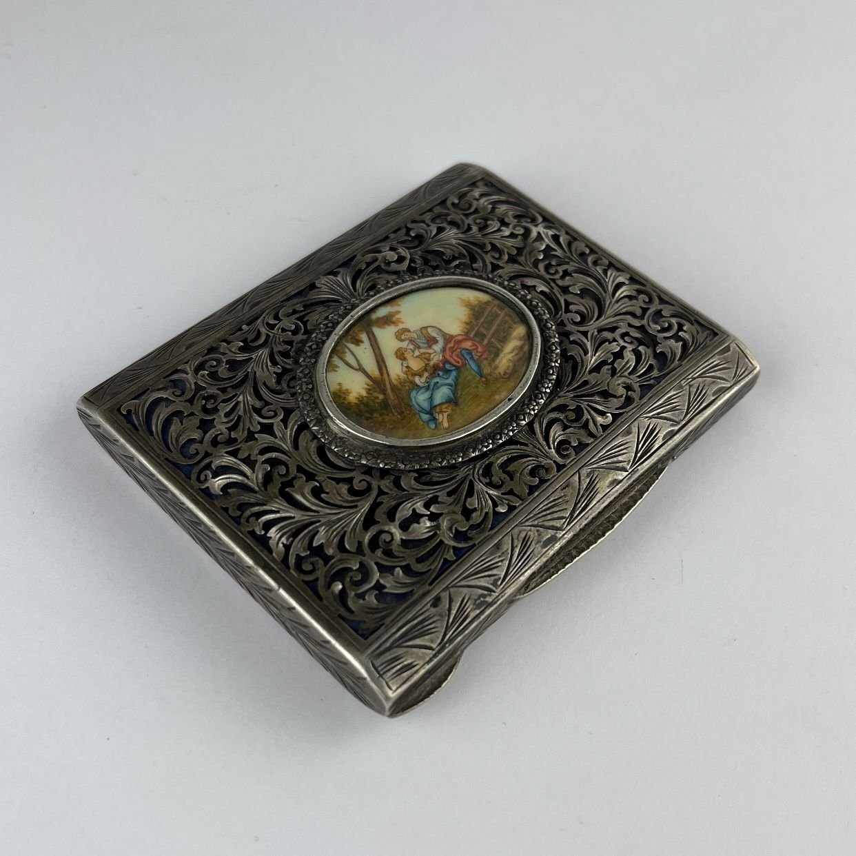 Polvera en plata y esmalte - Imagen 2