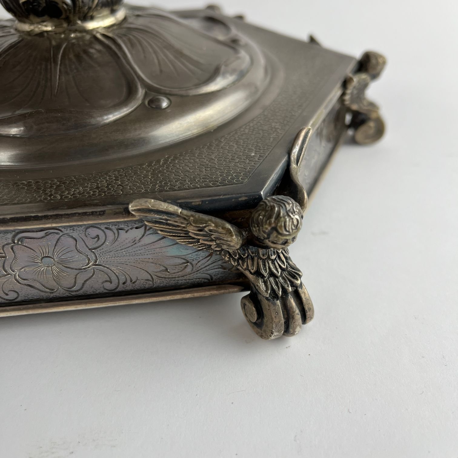 Centro de mesa español en plata - Imagen 3