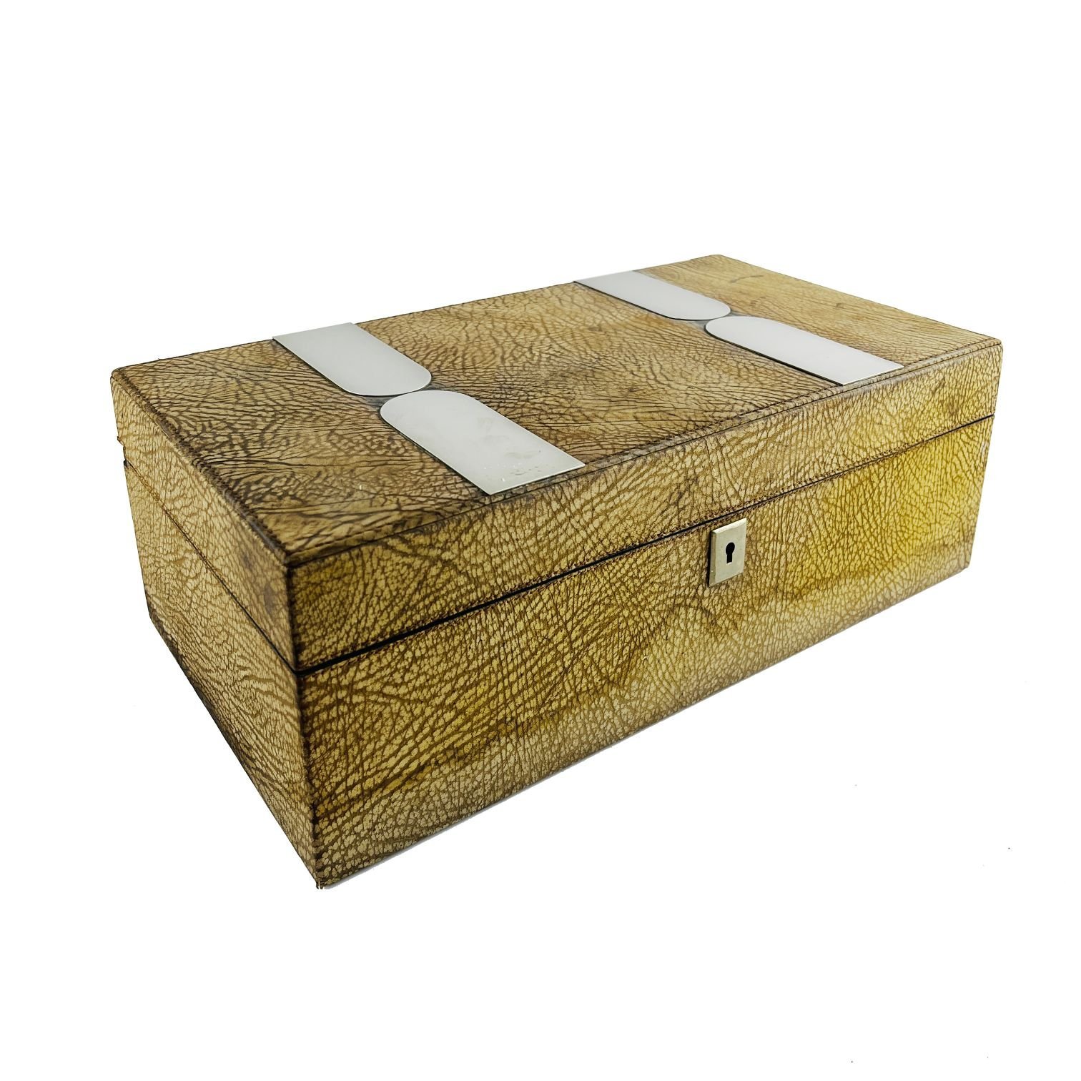 Cigarrera de sobremesa en madera de caoba