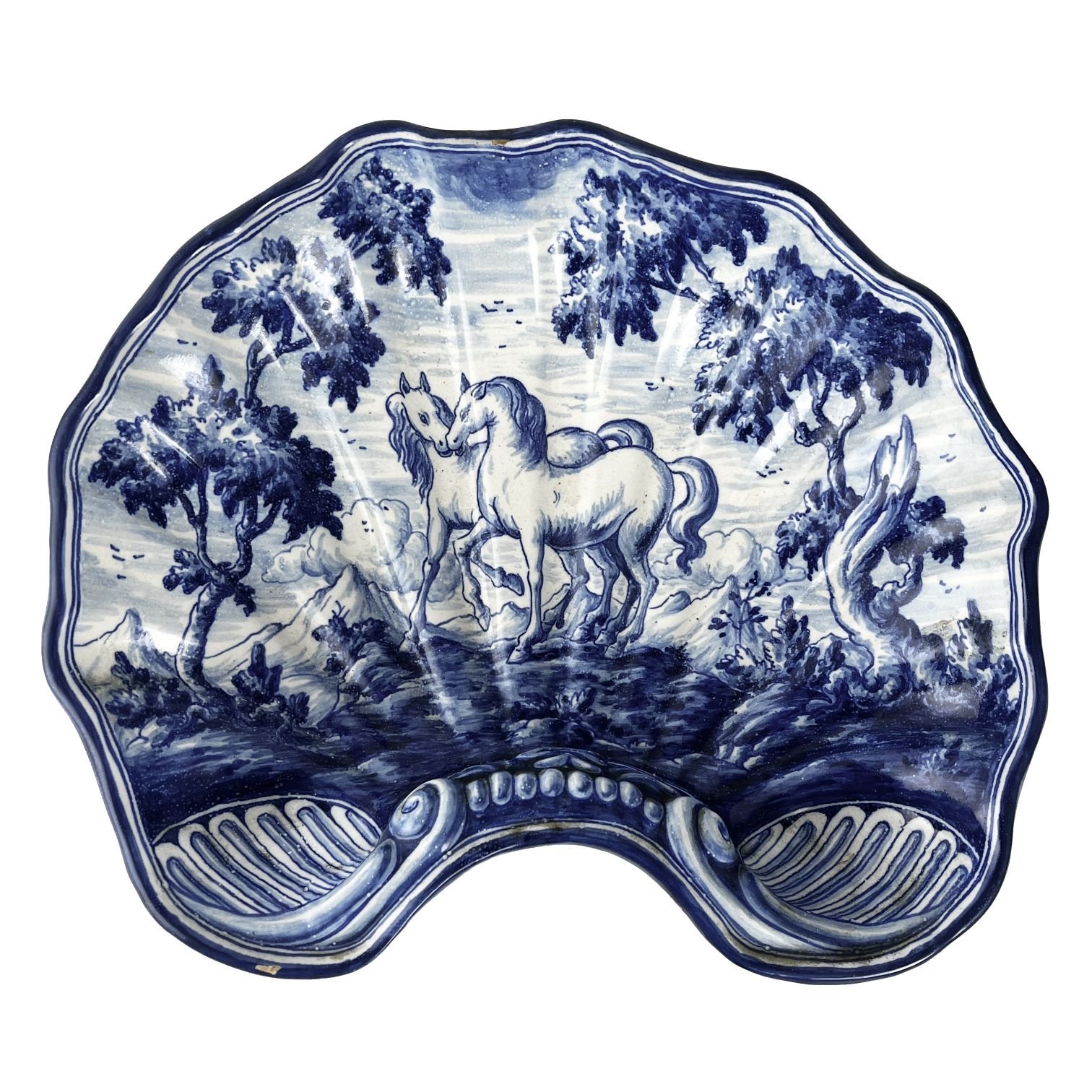 Bacía española en cerámica Talavera