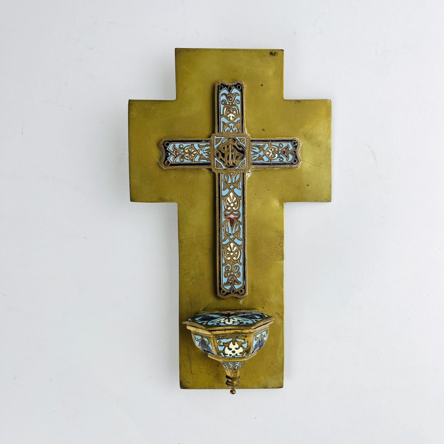 Pila benditera en bronce cloisonné