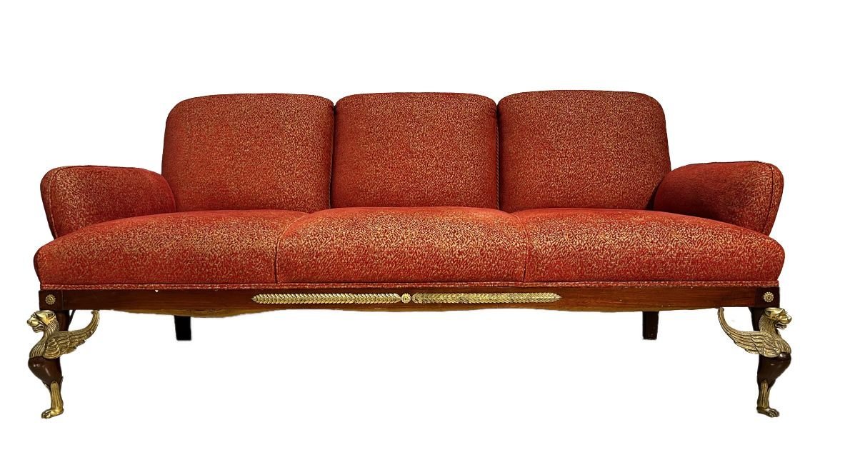 Sofá tres cuerpos estilo Imperio