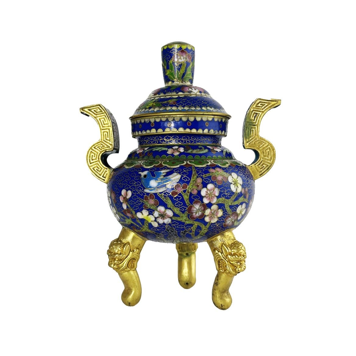 Potiche chino en bronce cloisonné