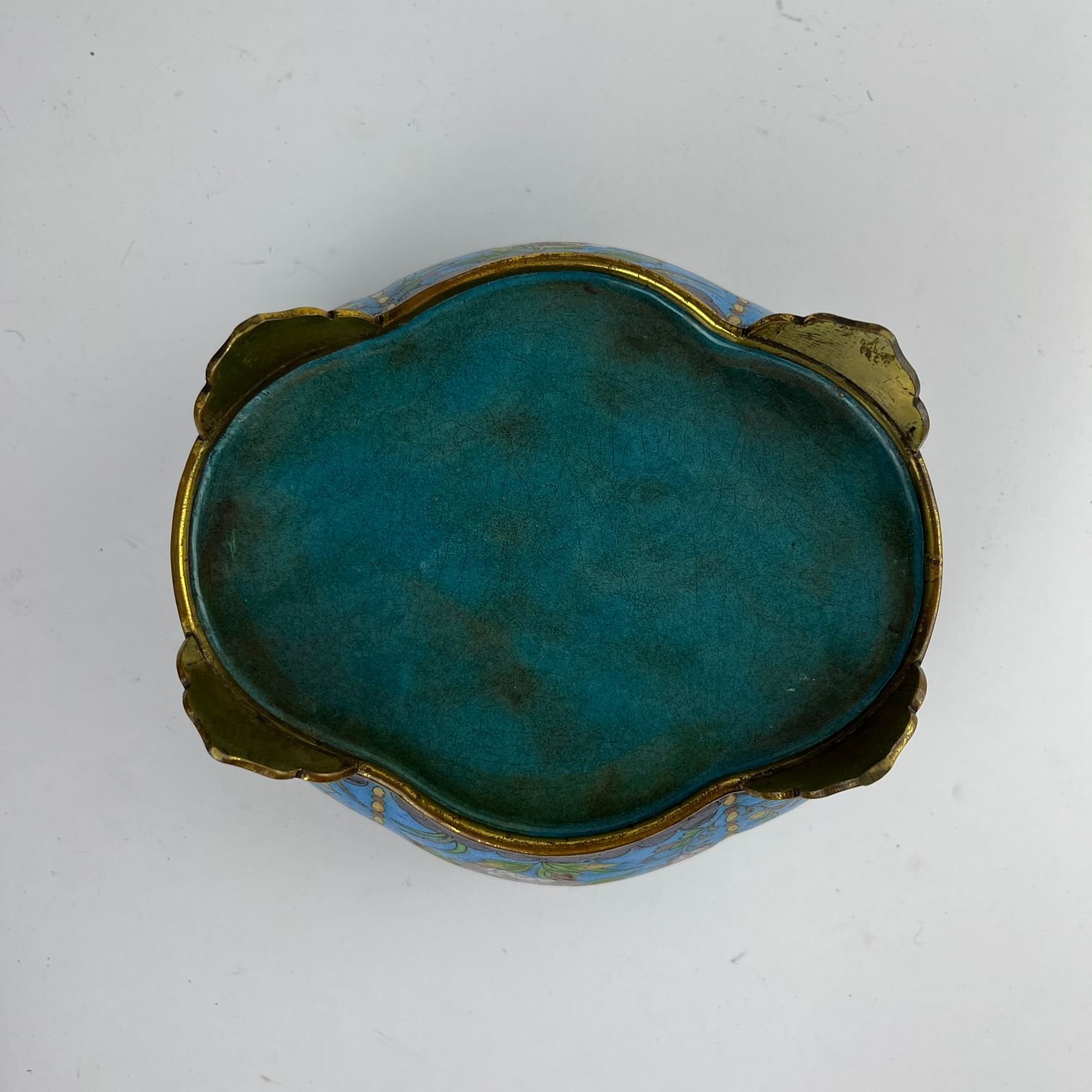 Jardinera japonesa en bronce cloisonné - Imagen 2