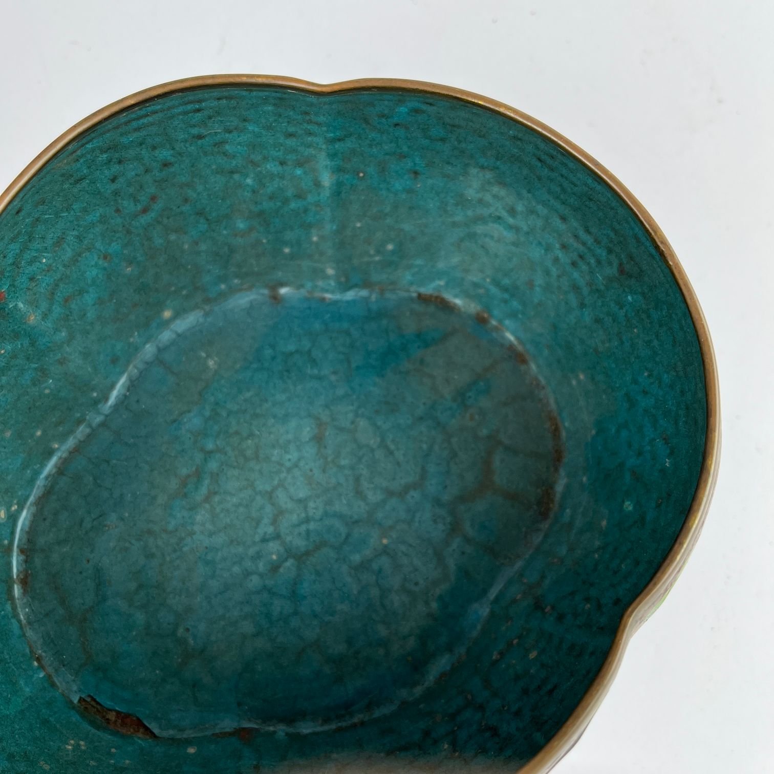 Jardinera japonesa en bronce cloisonné - Imagen 3