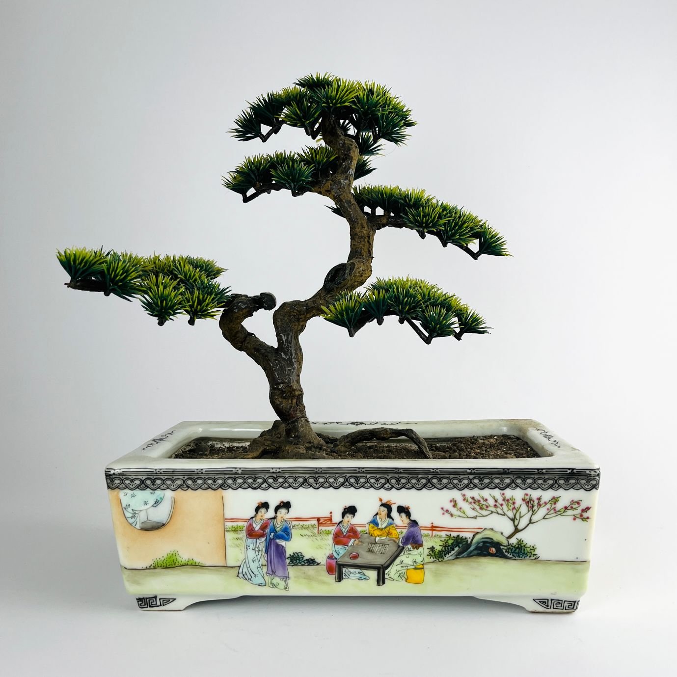 Jardinera china en porcelana Familia Verde