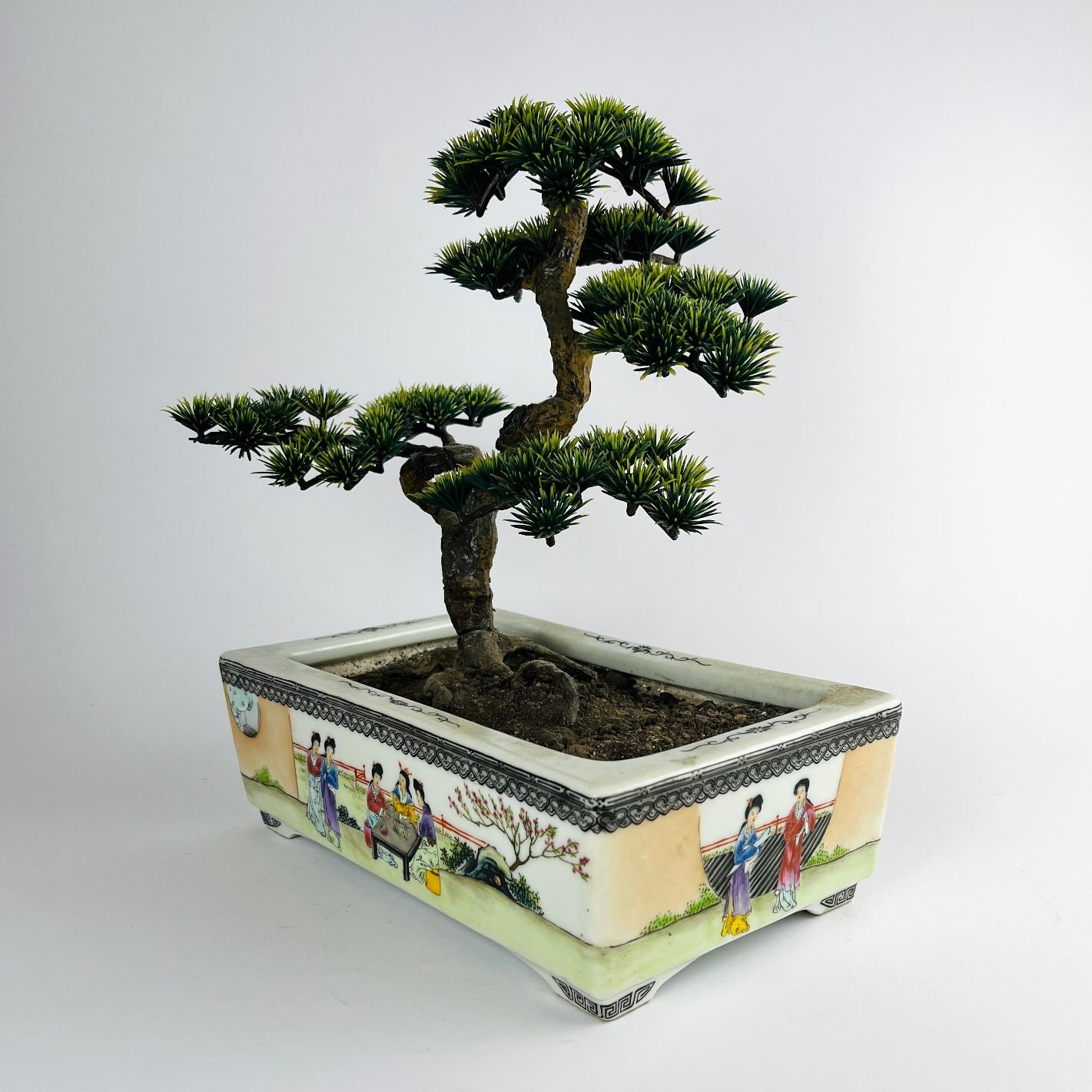 Jardinera china en porcelana Familia Verde - Imagen 3