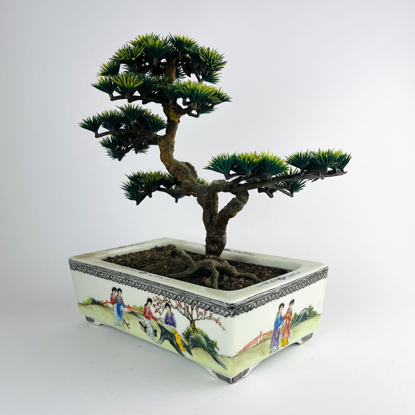 Jardinera china en porcelana Familia Verde - Imagen 5