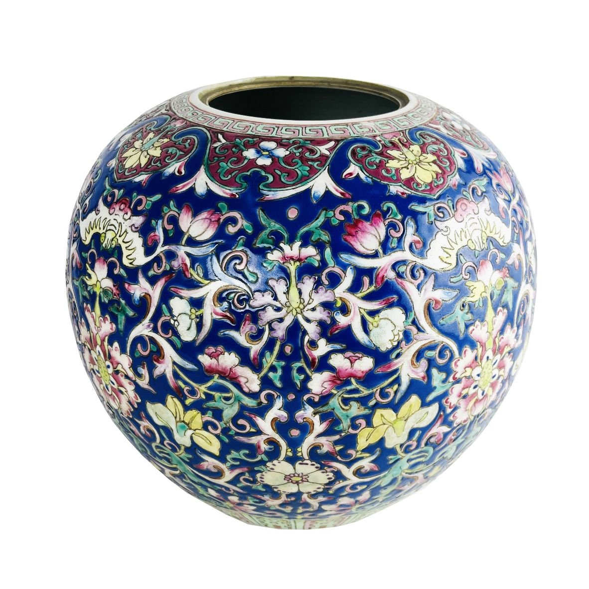 Jarrón chino en porcelana Familia Rosa