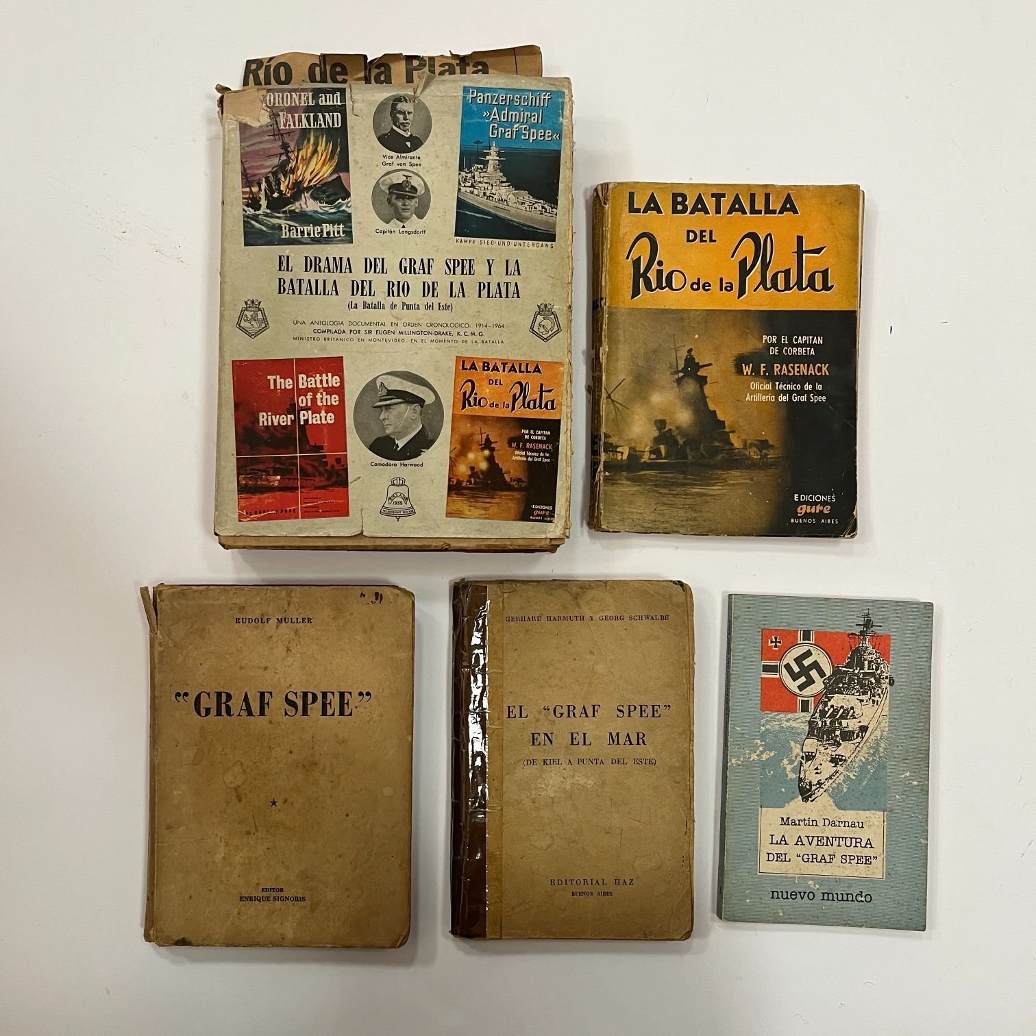 Cinco libros relativos a la Batalla del Río de la Plata