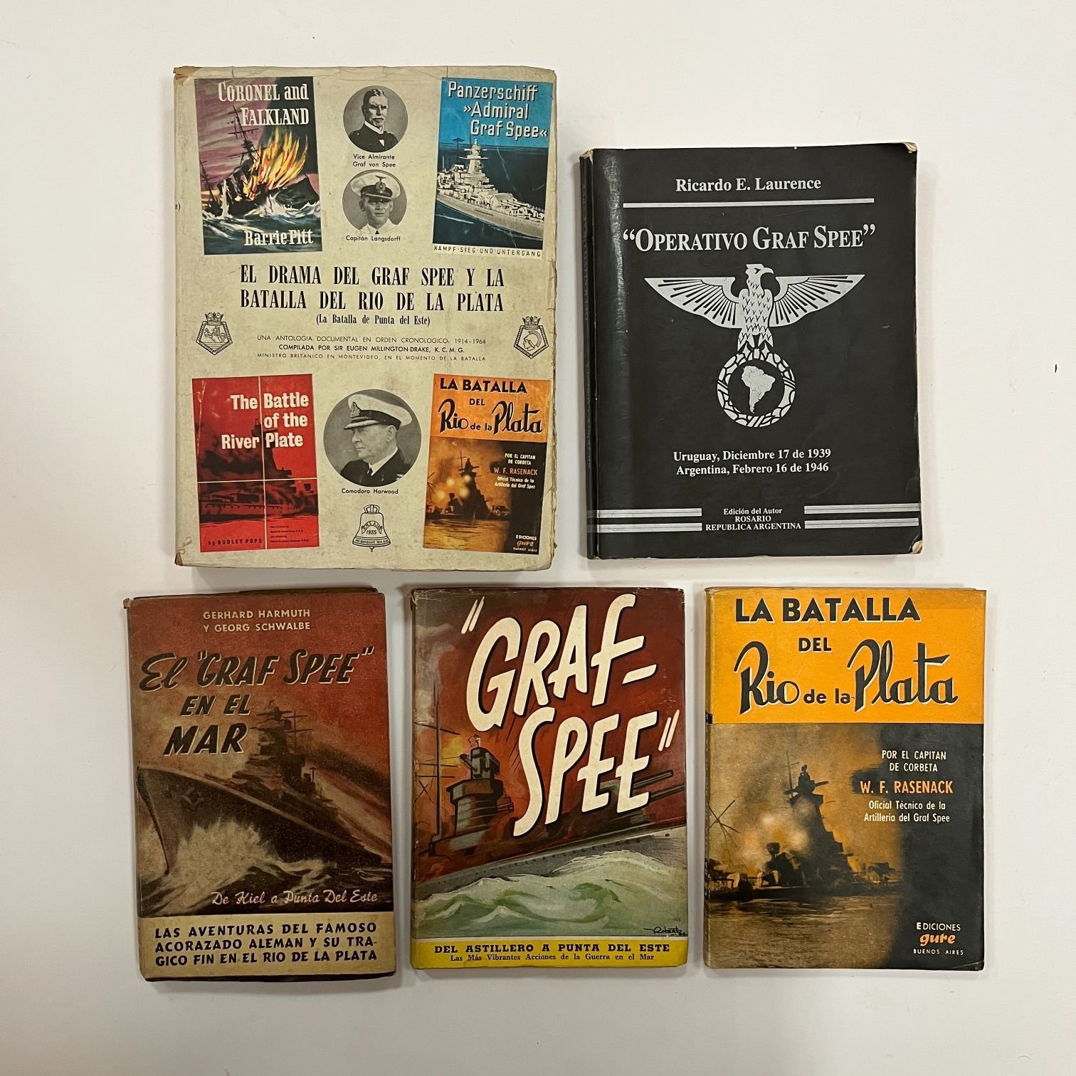Cinco libros relativos a la Batalla del Río de la Plata