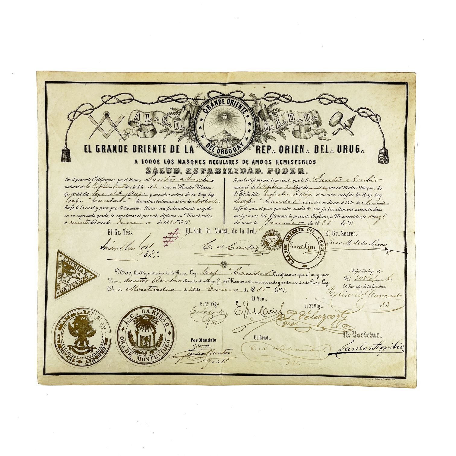 Indumentaria masónica Herminio Santos Arribio - Imagen 6