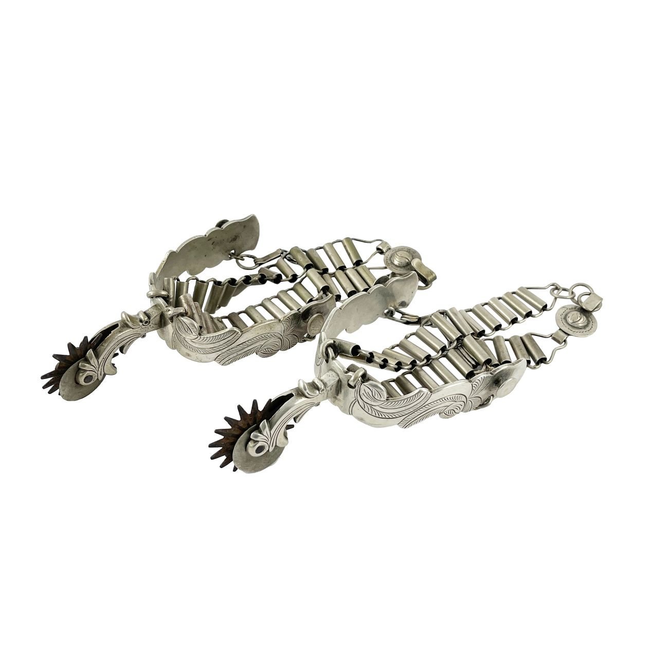 Par de espuelas en plata