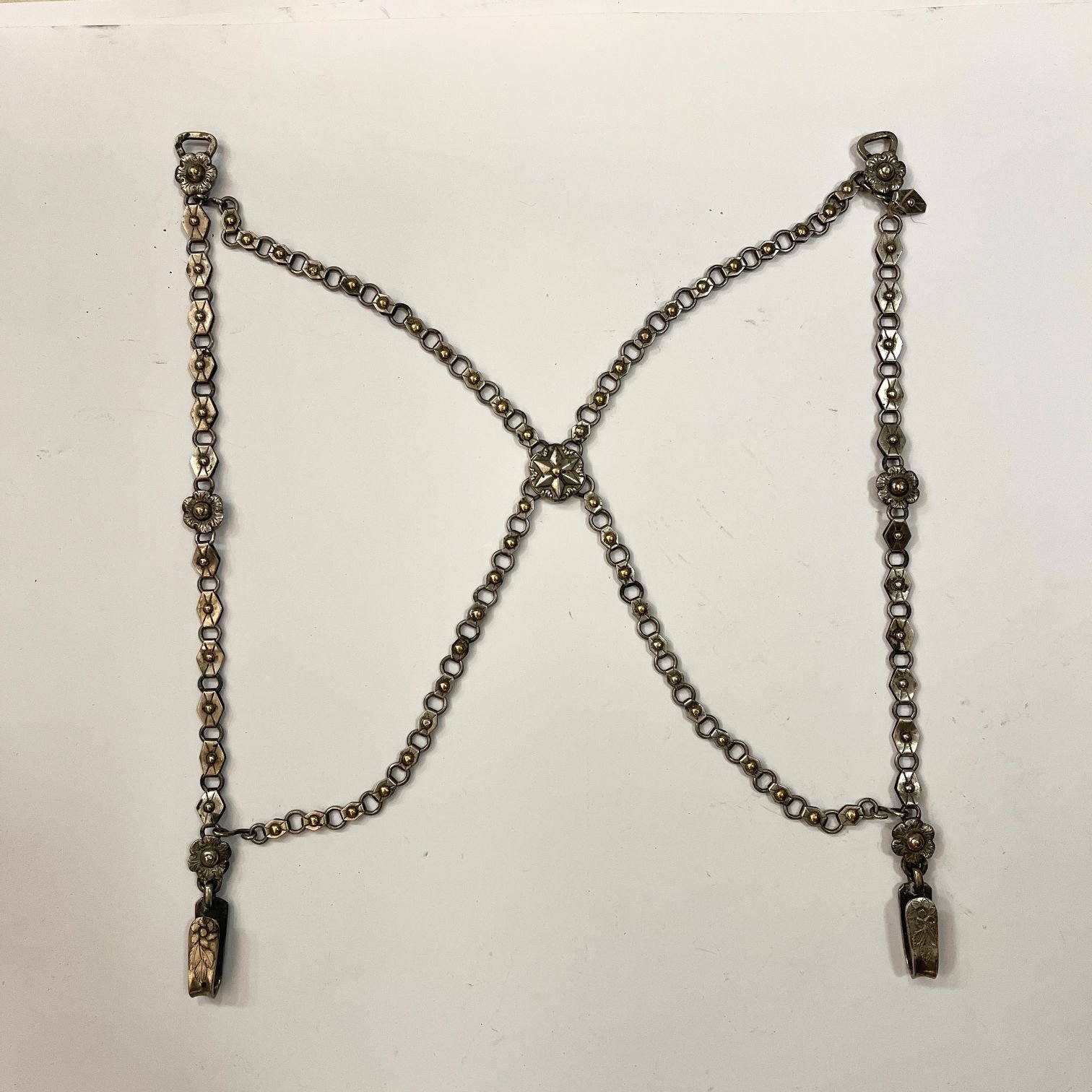 Cabezada de freno en plata y oro