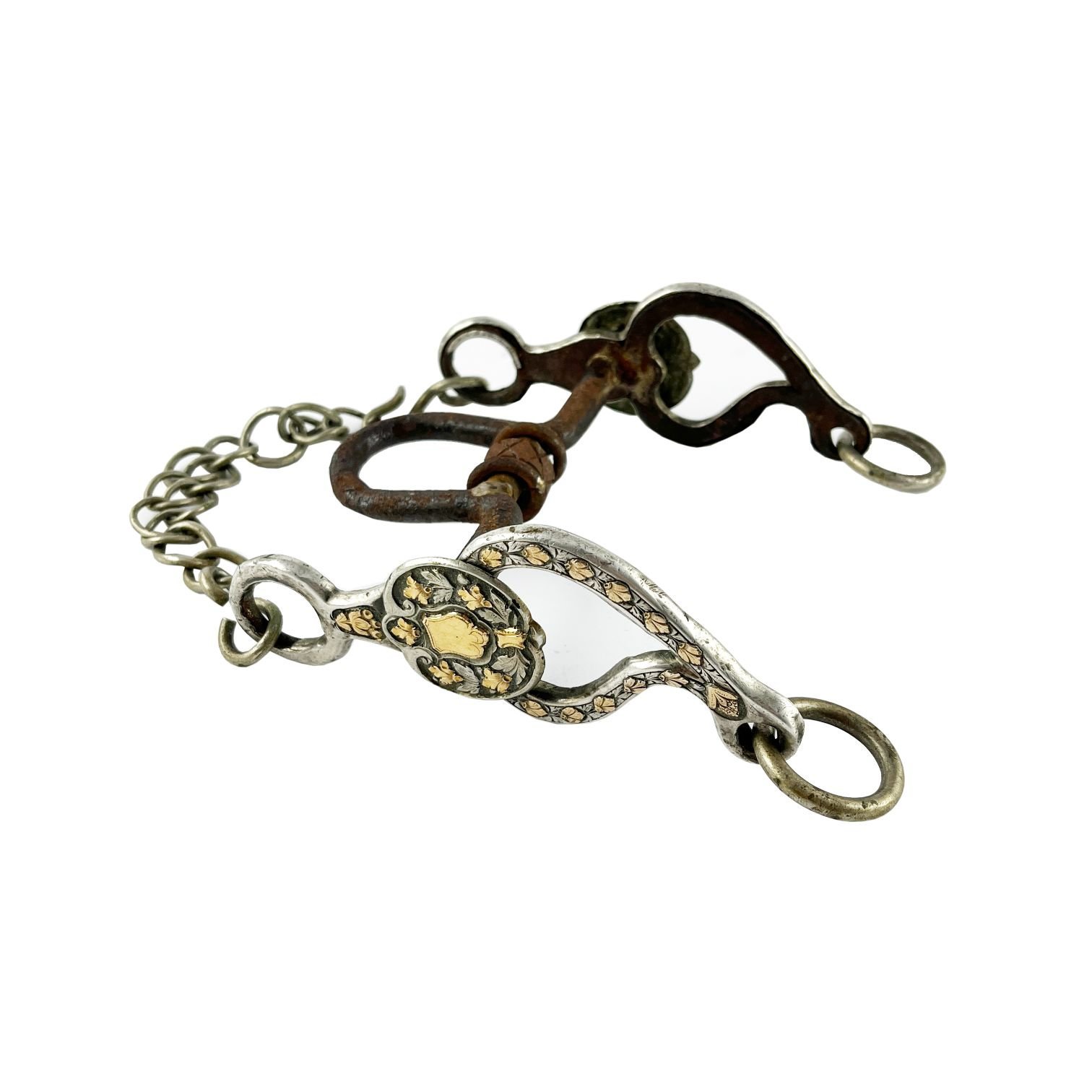 Freno en hierro, plata y oro