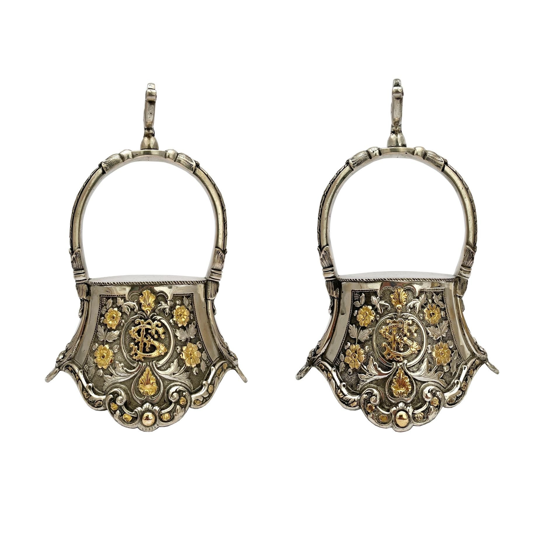 Recado uruguayo en cuero plata y oro - Imagen 2