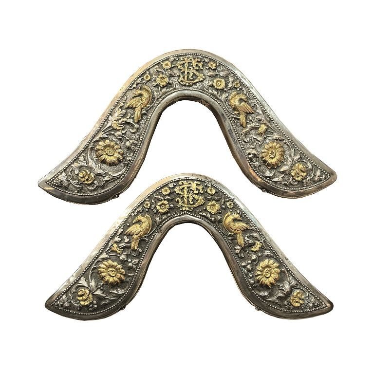 Recado uruguayo en cuero plata y oro - Imagen 3