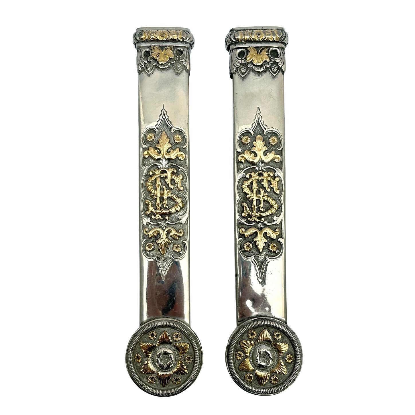 Recado uruguayo en cuero plata y oro - Imagen 7