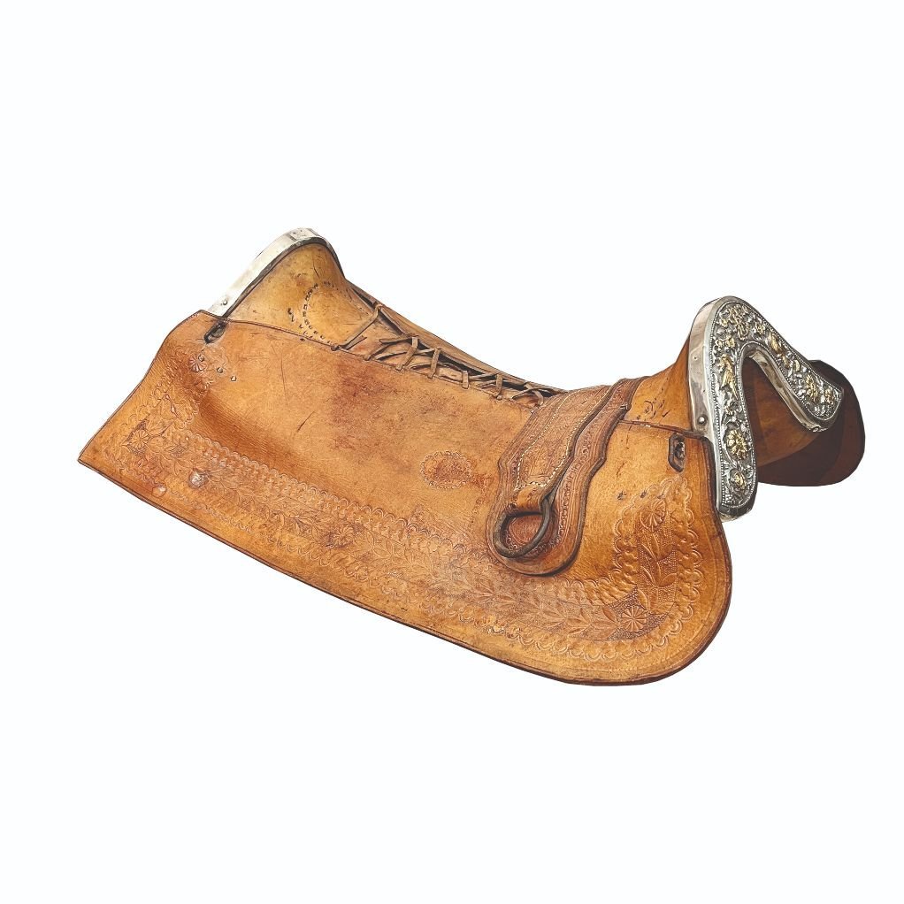 Recado uruguayo en cuero plata y oro - Imagen 9