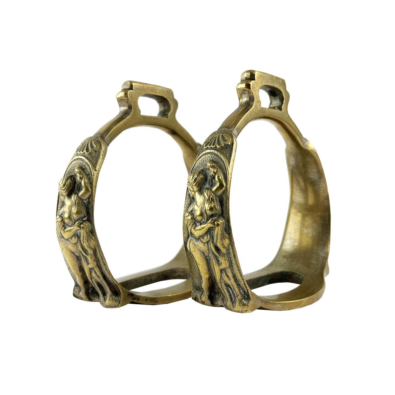 Par de estribos en bronce