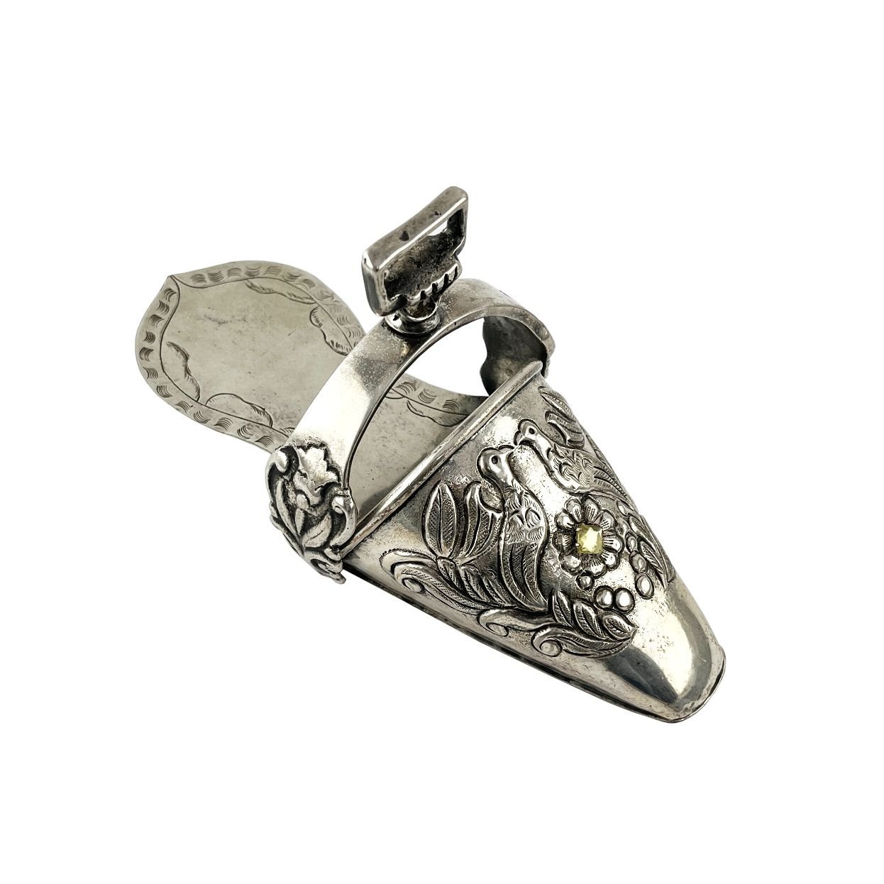 Estribo hispanoamericano para dama, en plata