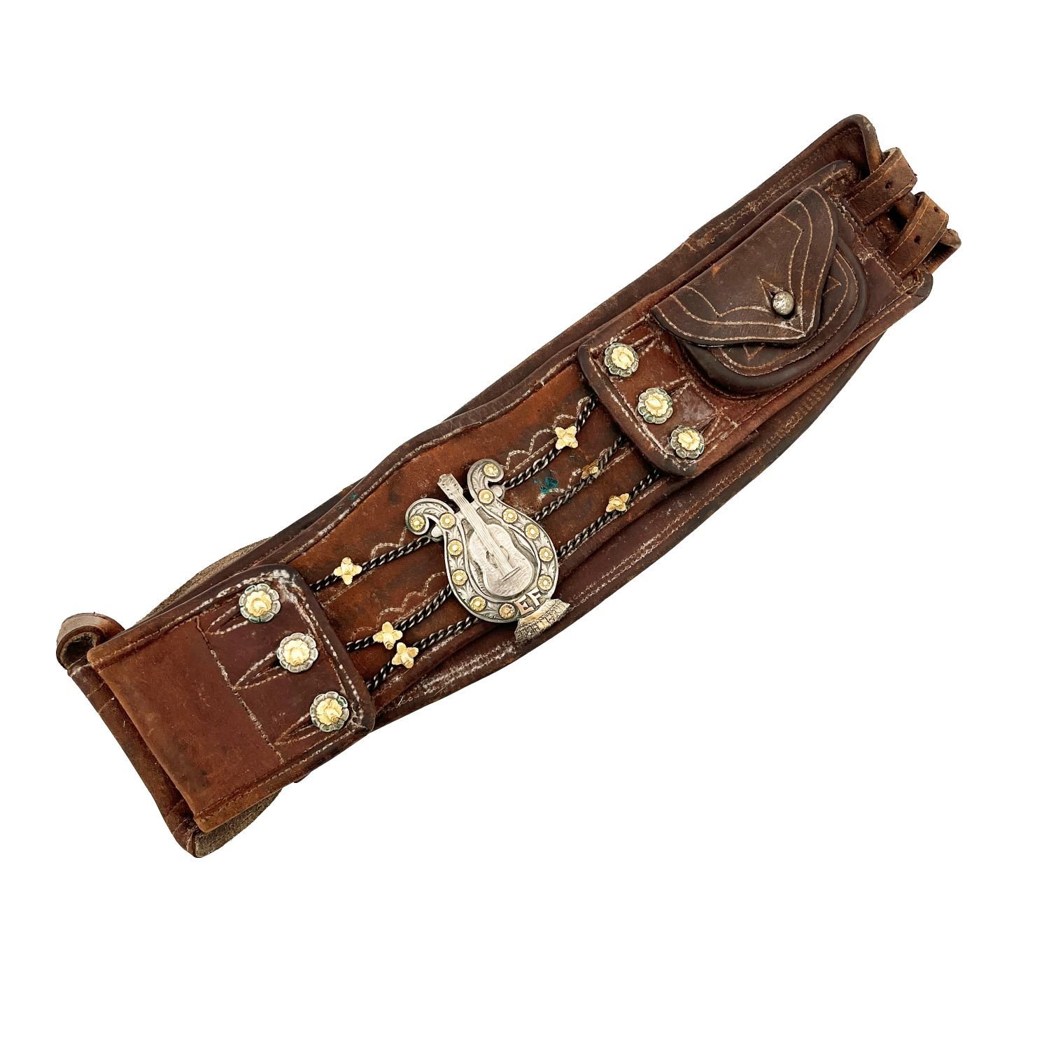 Cinto gaucho en plata y oro