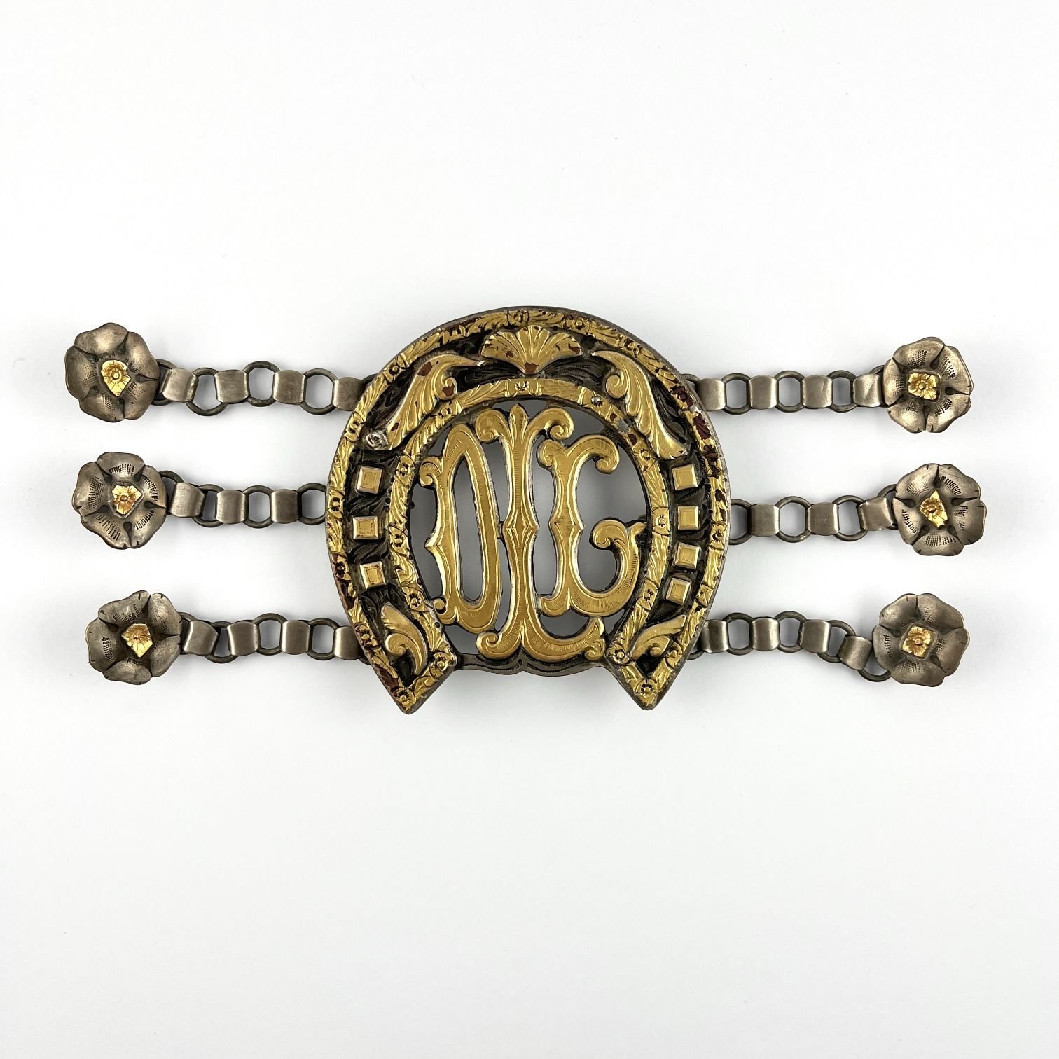 Rastra gaucha en plata y oro