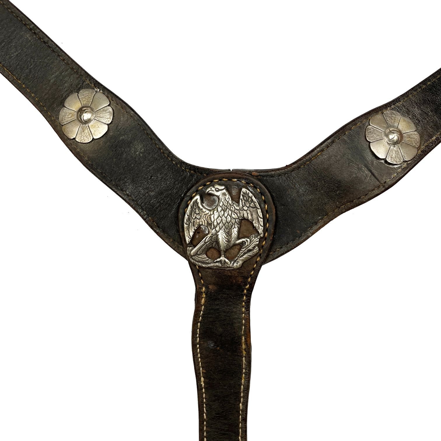 Pechera en cuero y plata