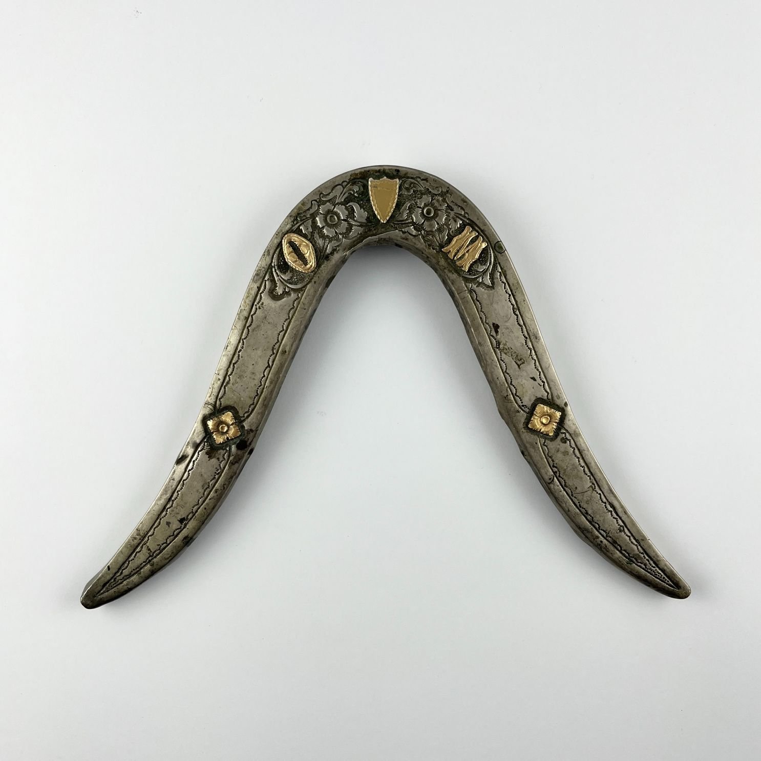 Cabezada de recado en plata y oro