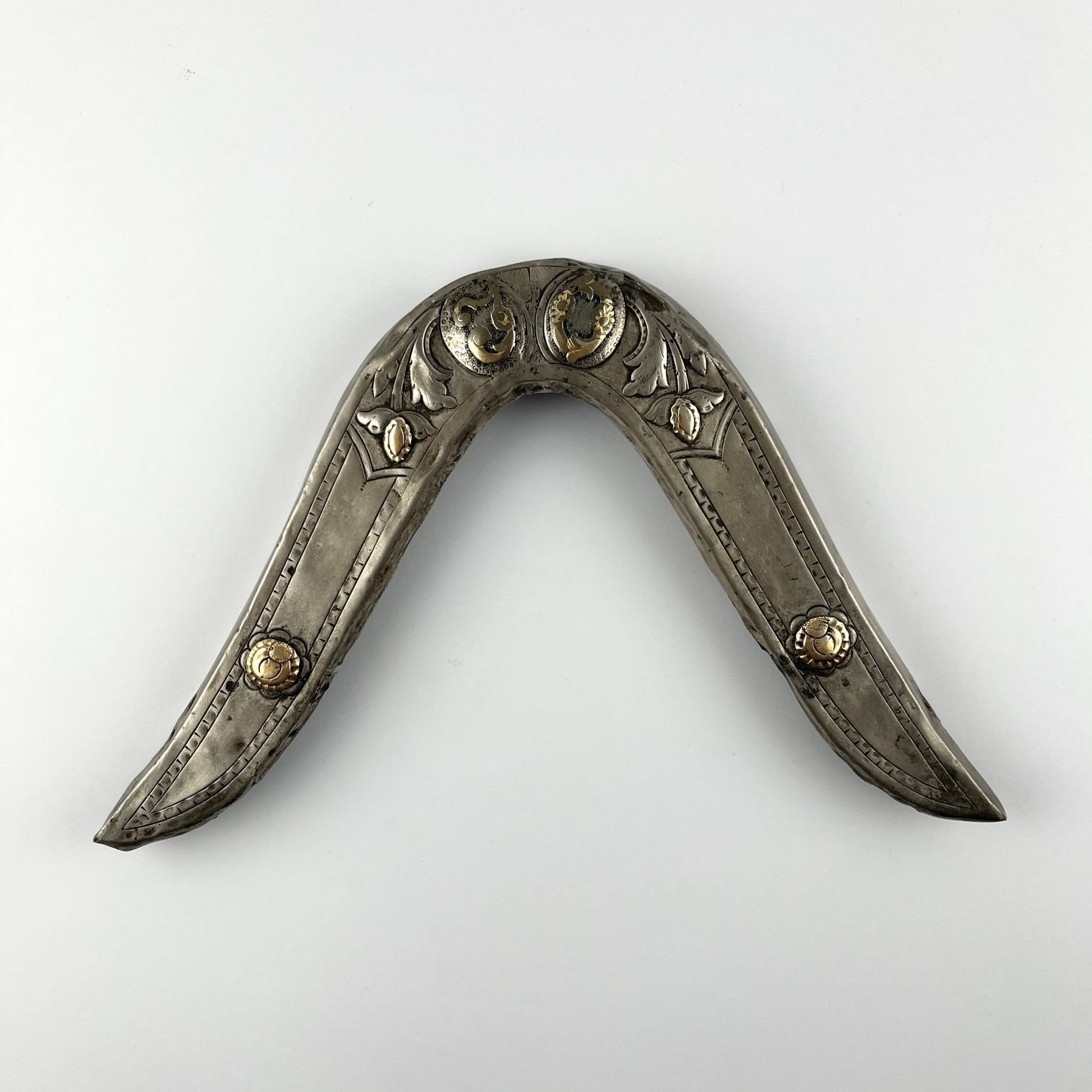 Cabezada de recado en plata y oro