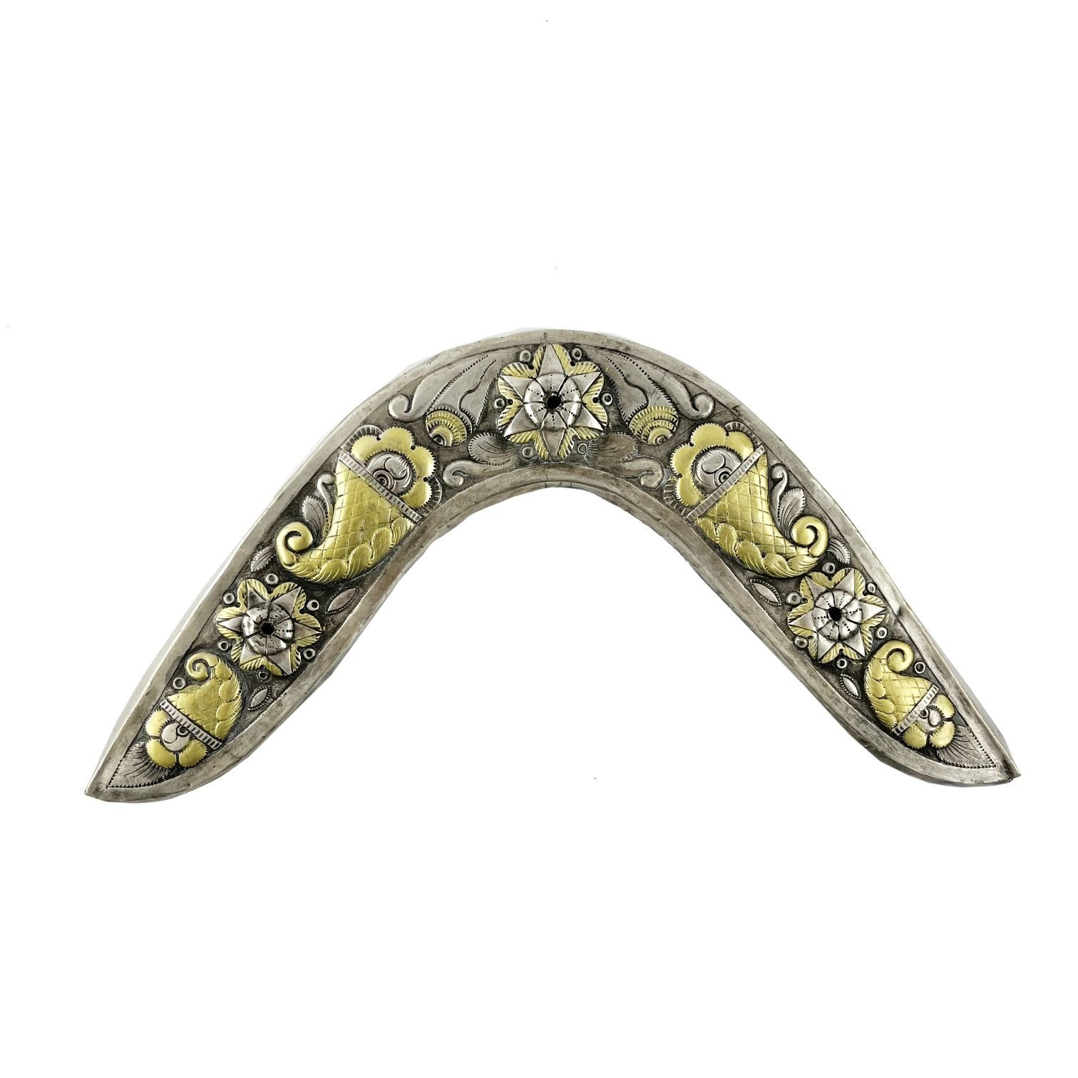 Cabezada de recado en plata y oro