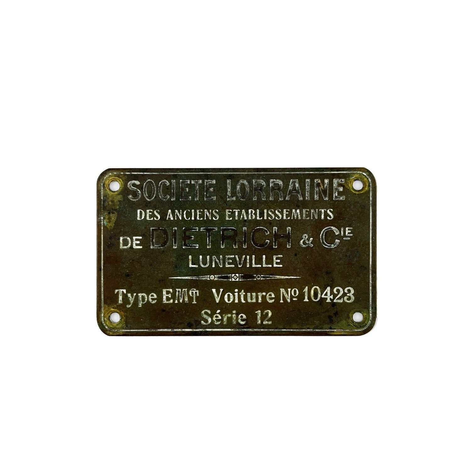 Chapa de chasis perteneciente a José Batlle y Ordóñez