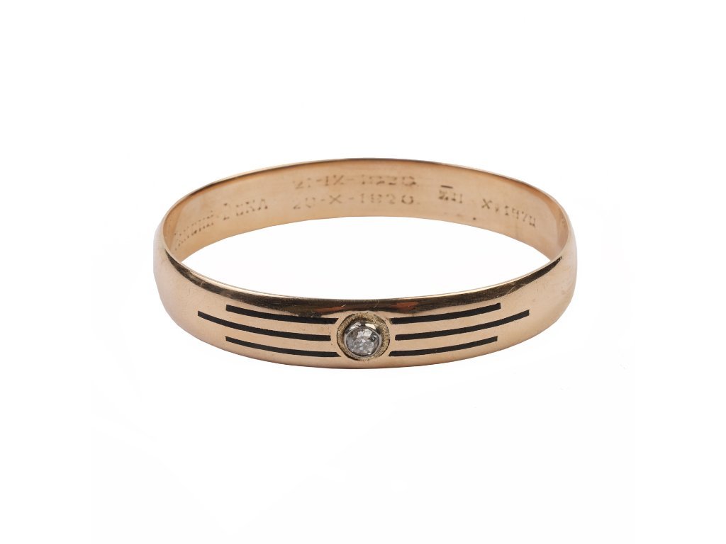 Pulsera oro, brillante y esmalte