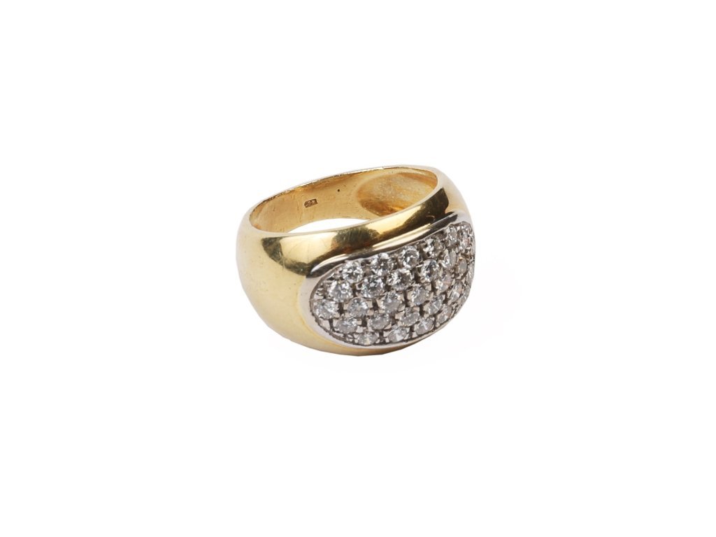 Anillo oro 18 K y brillantes