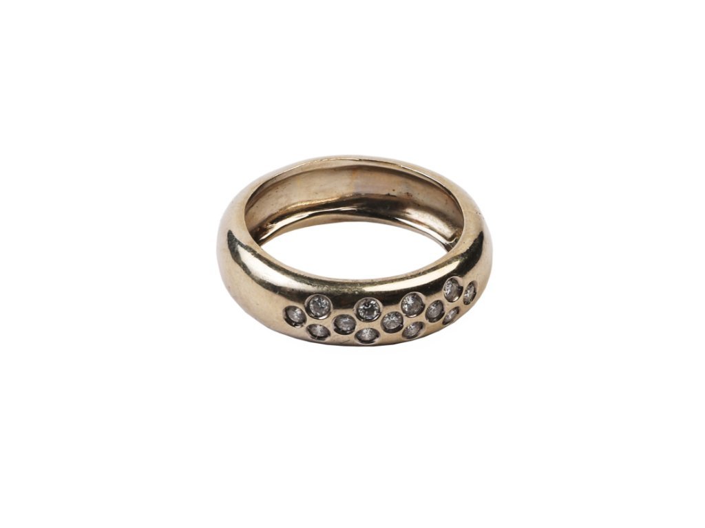Anillo oro 18 K y brillantes
