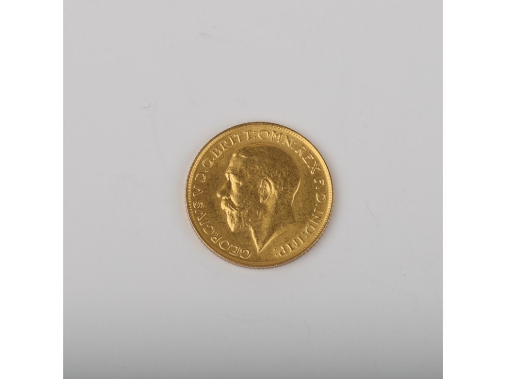 Moneda británica en oro