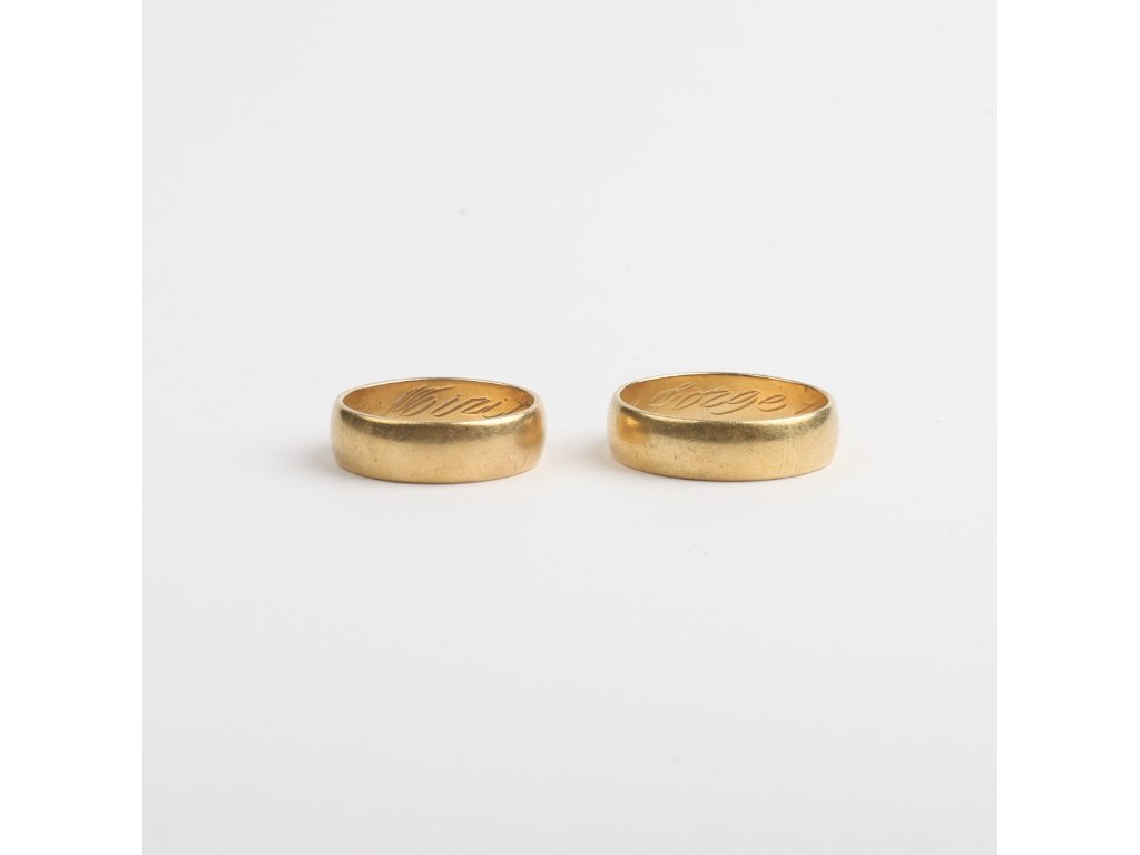 Dos alianzas oro 18 K