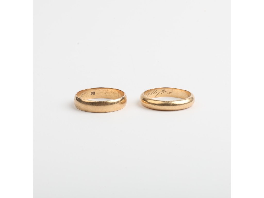 Dos alianzas oro 18 K