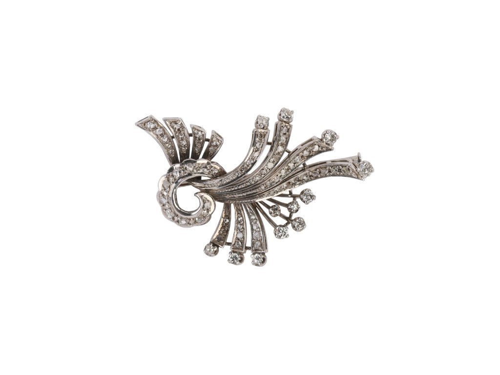 Prendedor oro 18 K y brillantes