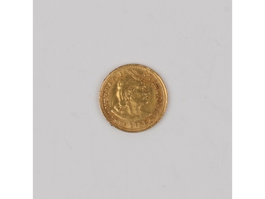 Moneda peruana en oro