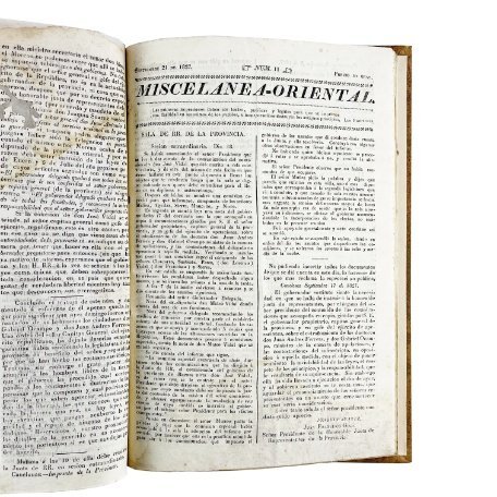 Colección incompleta de tres periódicos. Uruguay, 1827-1828.